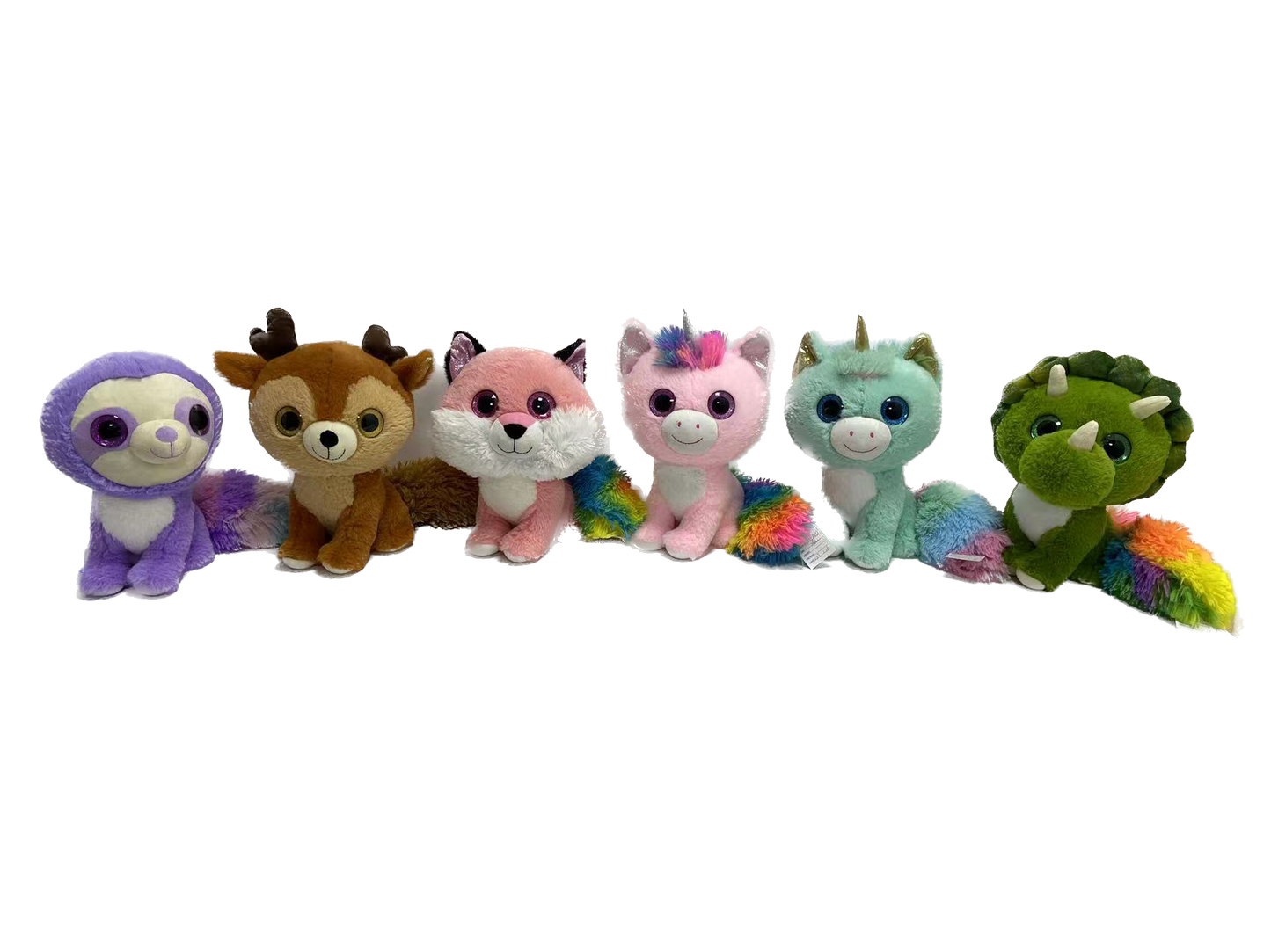 Wild Animals with Big Glitter Eyes in 26cm