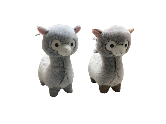 Plush Standing Llama in 2 assorted